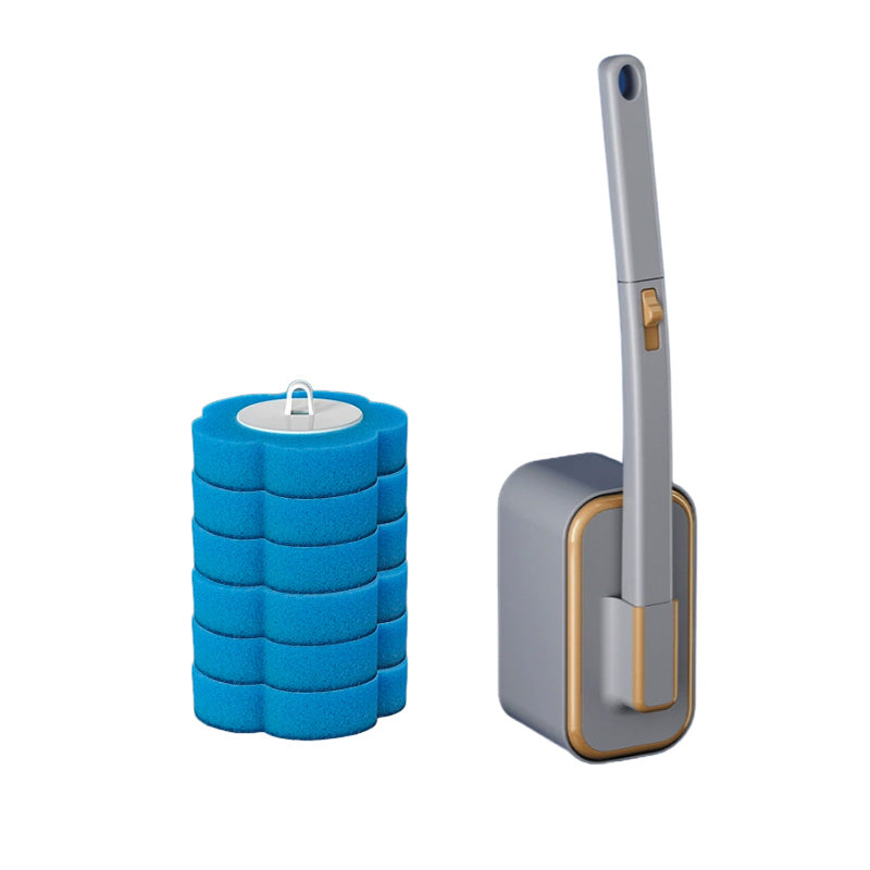 Practical wall-mounted disposable toilet brush kit, ocean scent for an invigorating clean