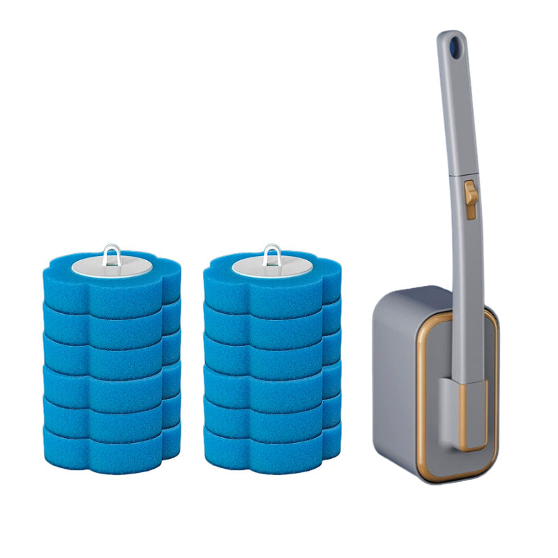 Space-saving wall-mounted toilet brush, disposable design ensures maximum hygiene, ocean fresh