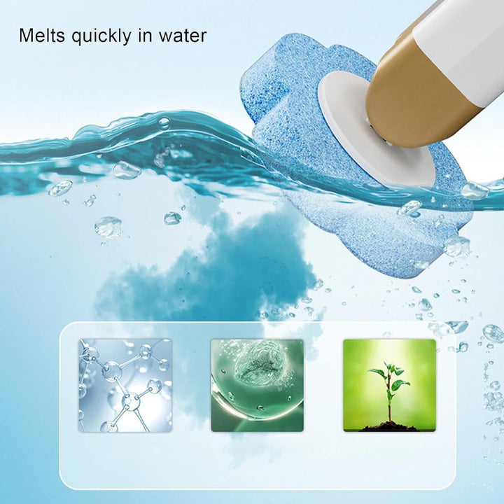 Ocean scented disposable toilet brush set, wall-mounted for easy access & sanitary cleaning