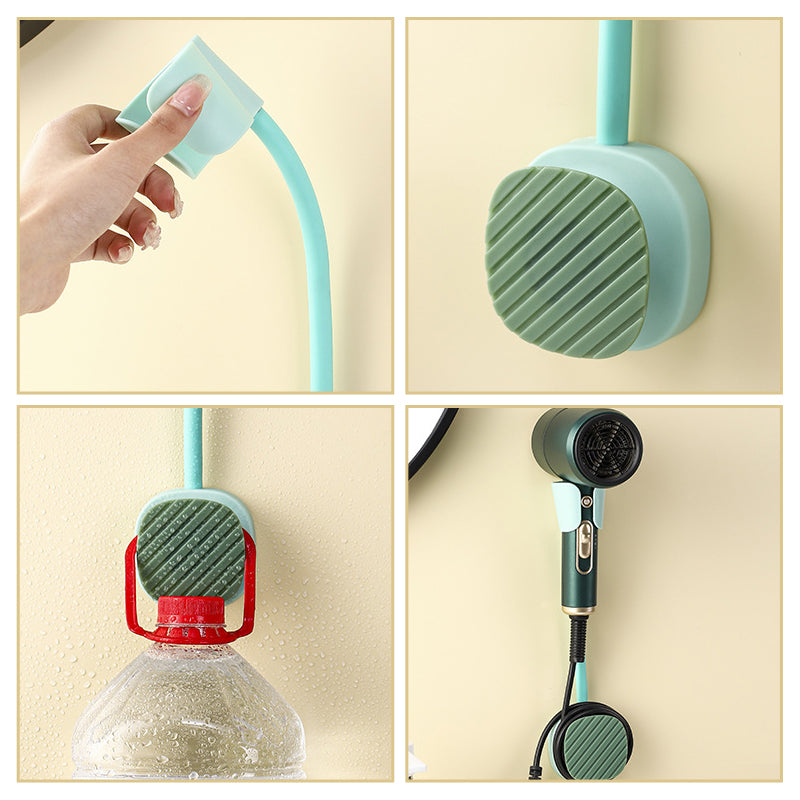 Practical wall mounted hair dryer holder, keeps blow dryer securely stored and accessible