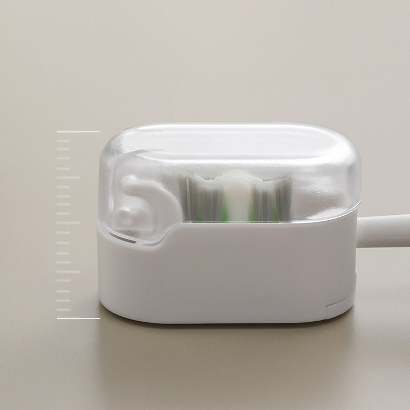 Modern bathroom design showcasing wall mounted toothbrush holder with protective cover