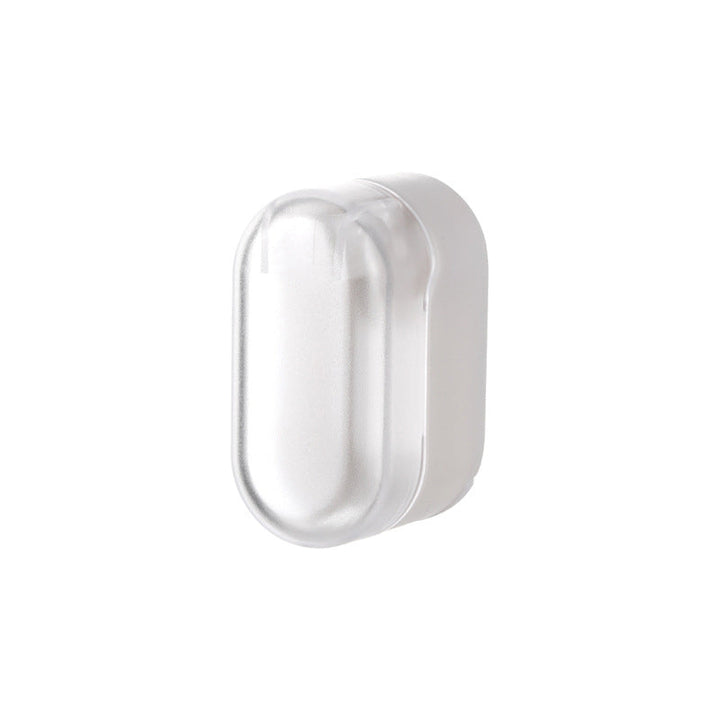 Family-sized wall mounted toothbrush holder with individual slots and protective cover