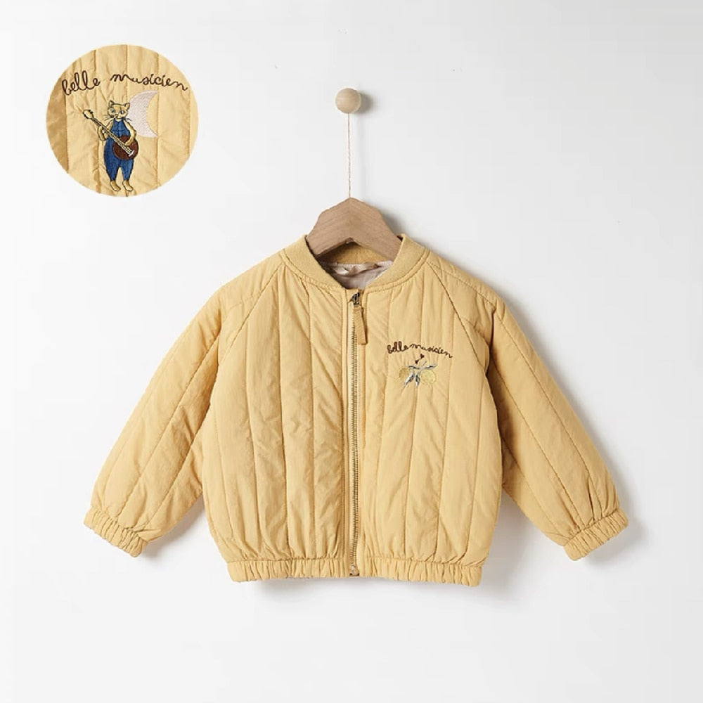 Stylish toddler boy's winter jacket, colorful & warm outerwear for playful kids. Perfect for cold weather fashion.