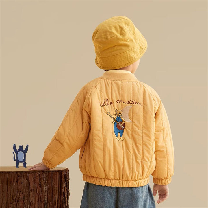 Comfortable & warm toddler outerwear, a cozy winter jacket with cotton lining. Perfect for chilly outdoor adventures.