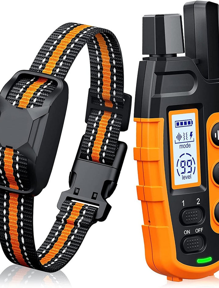 Durable waterproof dog training collar with long-range remote control for safe outdoor pet behavior correction.