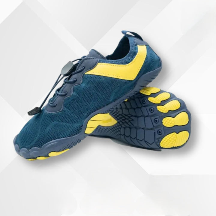 Men's waterproof orthopedic barefoot sneakers with flexible sole & slip resistance, ideal for walking & outdoor.
