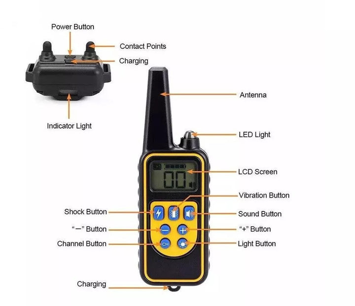 TavvitaImp009 waterproof remote dog training collar with 2600ft range. Rechargeable for effective pet behavior correction.
