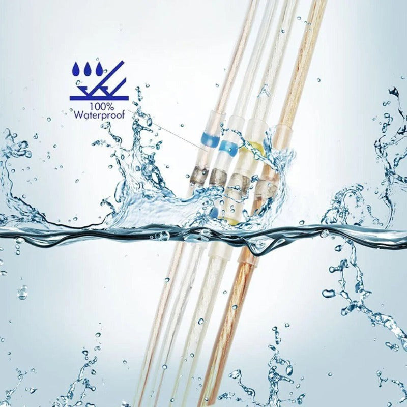 Waterproof solder seal wire connectors kit for electrical, automotive, marine applications