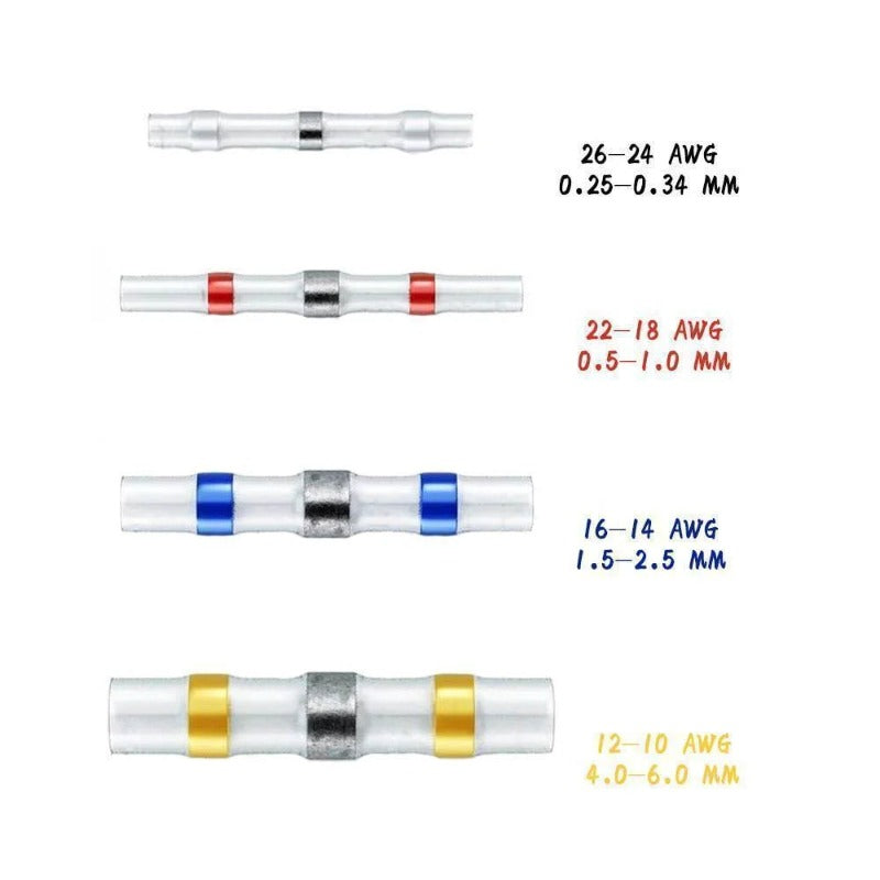 Automotive solder seal wire connectors ensuring durable, corrosion-resistant electrical repairs