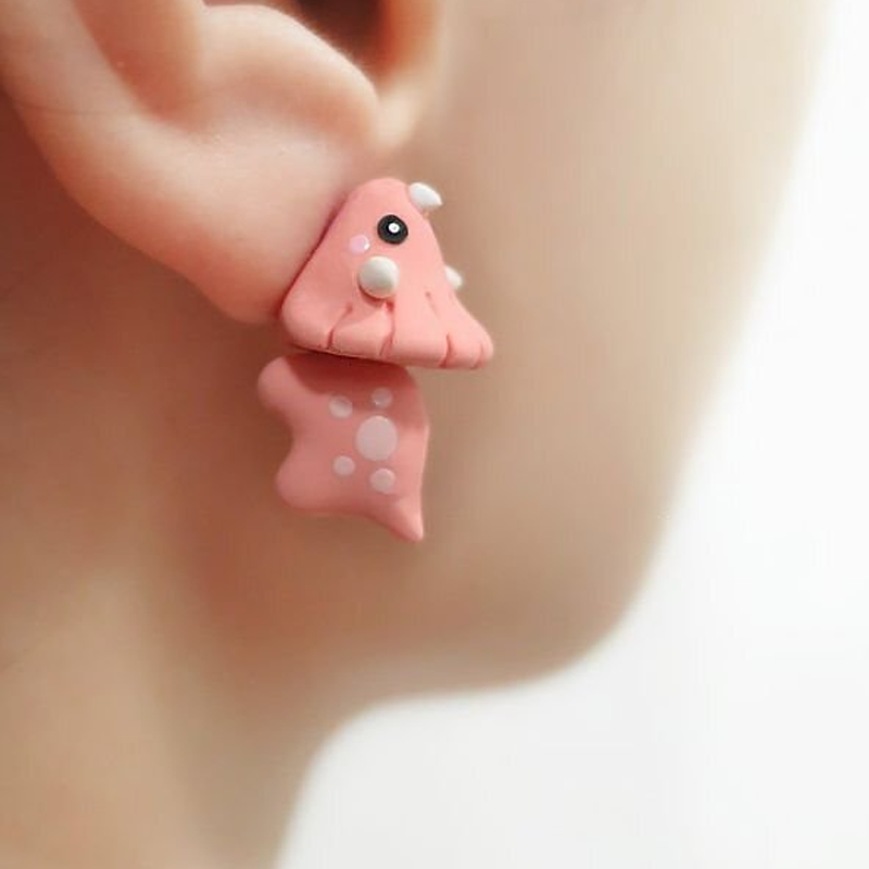 Playful animal teeth stud earrings for women, a fun metal jewelry gift idea