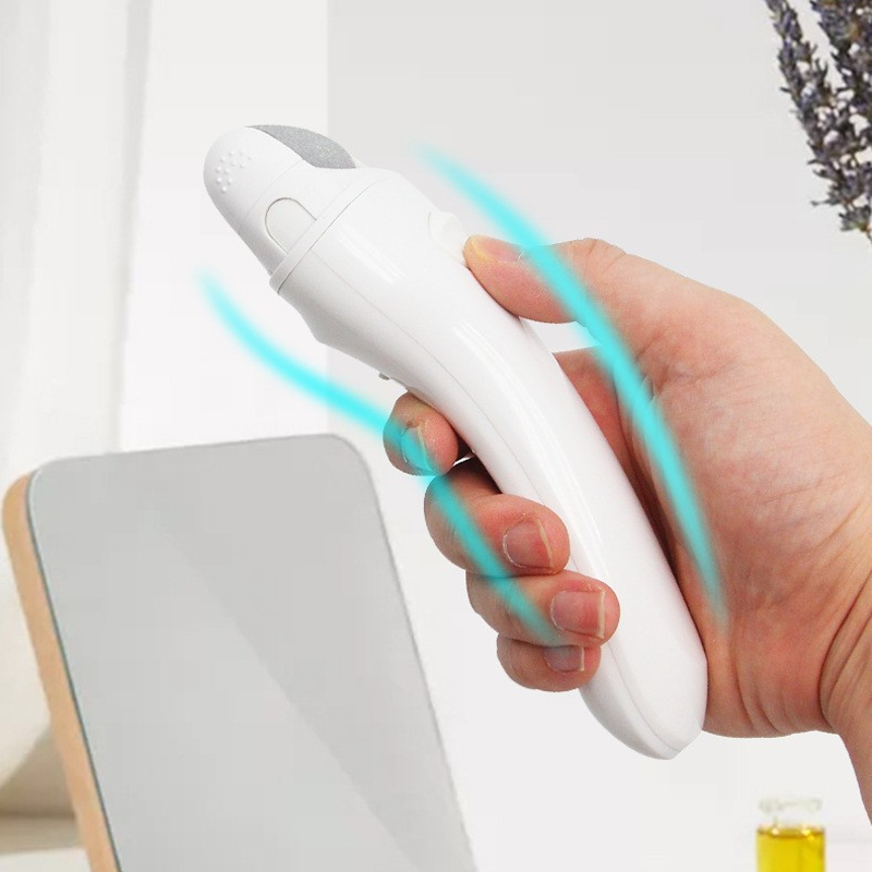 Electric foot smoother kit with interchangeable heads, a versatile personal care exfoliator for feet