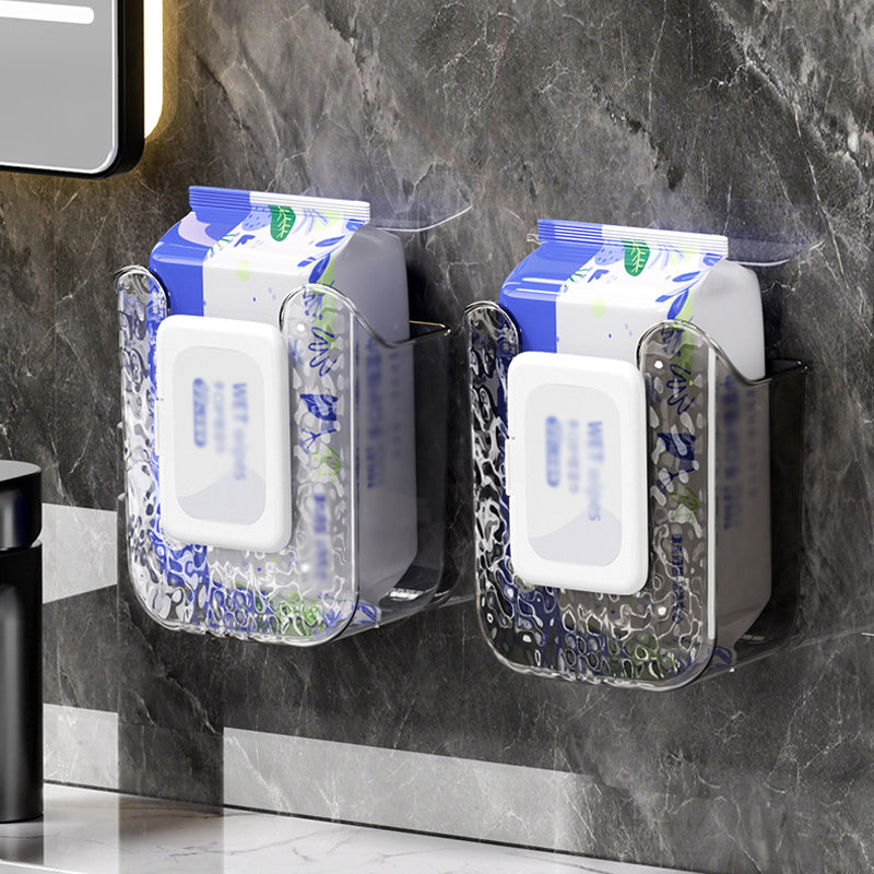 Close-up of a wipes dispenser box, ideal for tidy kitchen storage and organization