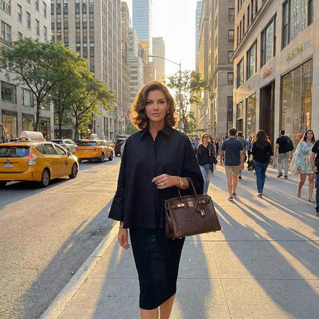Versatile black oversized button down blouse for women, ideal as a comfortable workwear top or fashion blouse.
