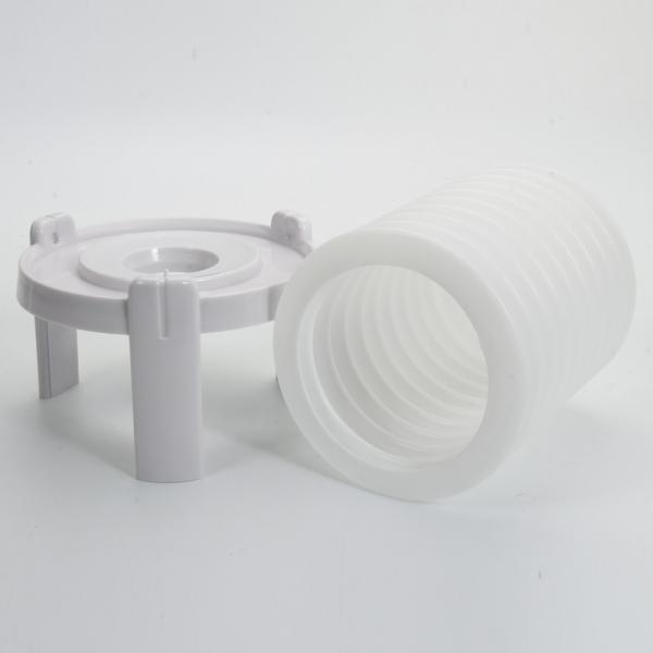 Ergonomic white plastic egg peeler, a handy gadget for hard-boiled egg lovers.