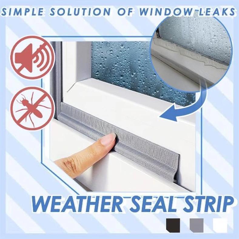White self-adhesive door & window seal strip, weatherstrip for soundproof draft stopping