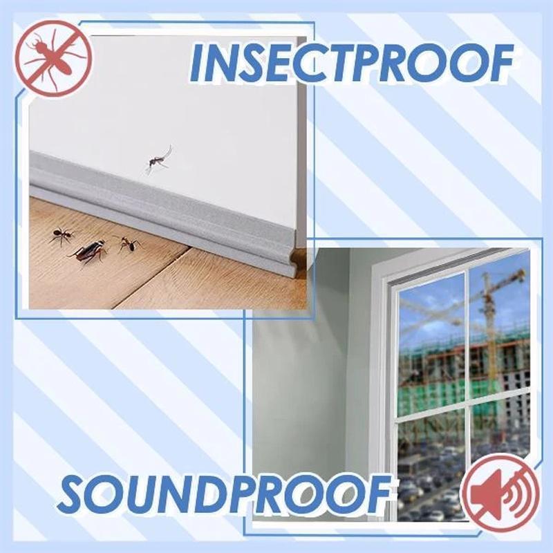 Black self-adhesive door & window seal strip, excellent draft stopper for home improvement