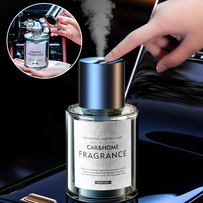 Wireless 160ml car aroma diffuser, black, with adjustable mist modes for vehicle interior