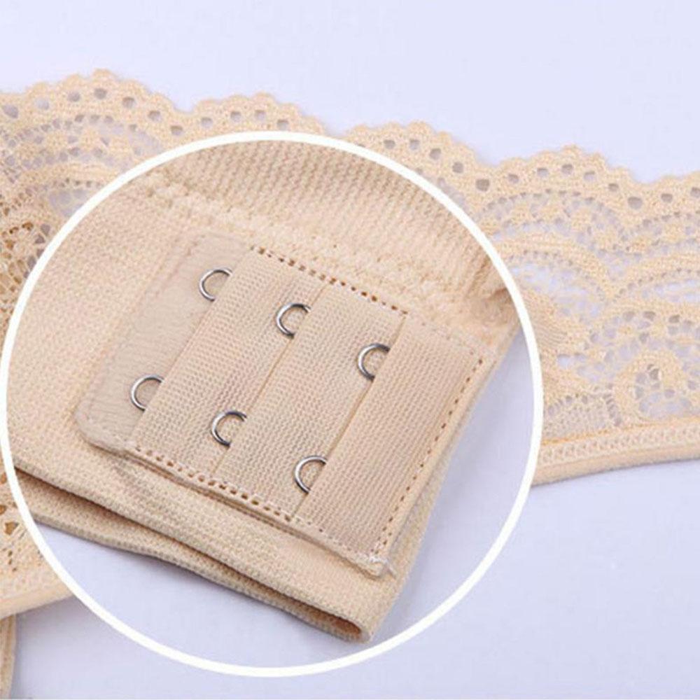 Comfort and lift in a wireless lace bra, front cross design for women's seamless support
