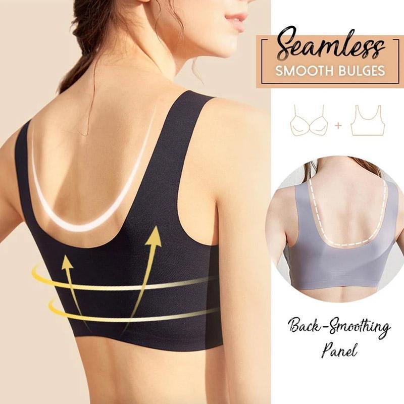 Model wearing a 5D Wireless Contour Lift Bra, showcasing its natural shape and seamless look