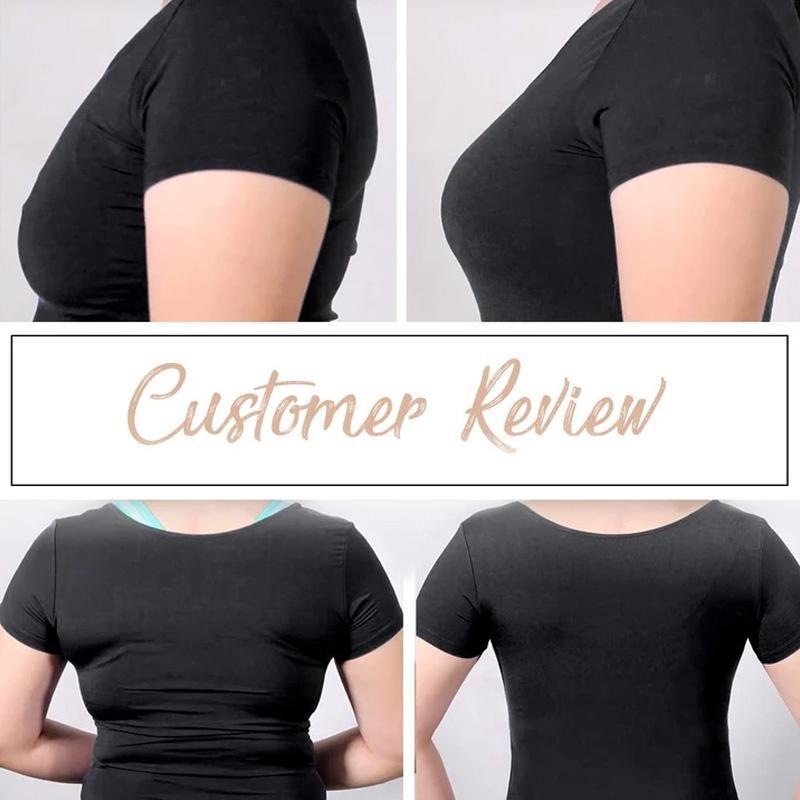 Back view of the seamless 5D Wireless Contour Lift Bra, no hooks for smooth wear