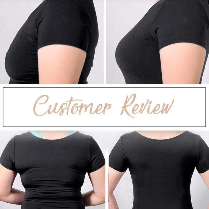 Back view of the seamless 5D Wireless Contour Lift Bra, no hooks for smooth wear
