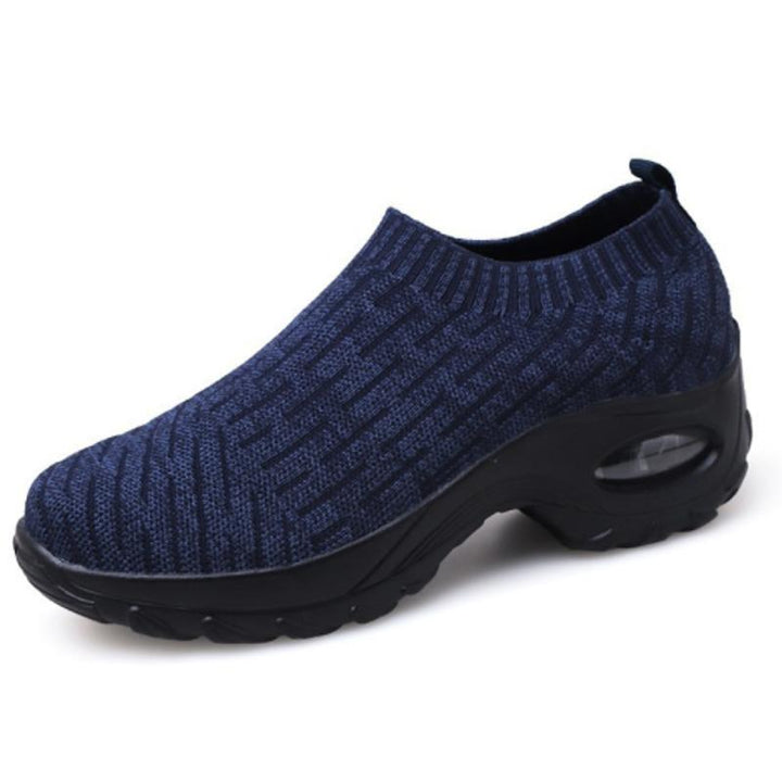 Side profile of Women's Arch Support Walking Shoes, highlighting ergonomic design, wide fit