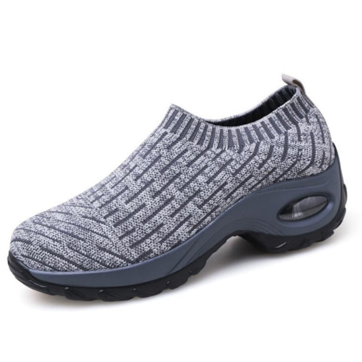 Close-up of the cushioning and support in Women's Comfort Walking Shoes for active lifestyles