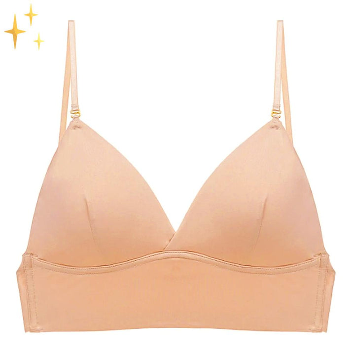 Invisible seamless backless bra for women, smooth support under low-back evening dresses.