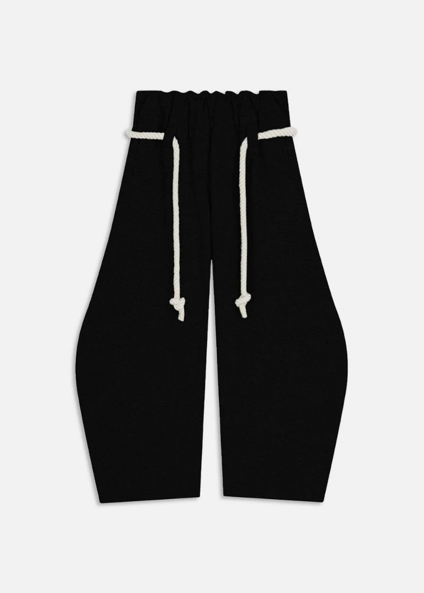 Ultra-comfortable women's baggy barrel leg sweatpants featuring an elastic waist and relaxed fit.