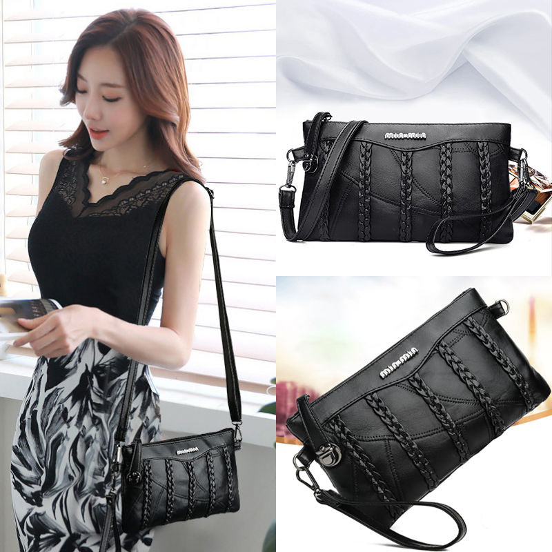 Elegant PU leather women's shoulder bag/clutch. Features a sleek design, spacious interior for daily essentials.