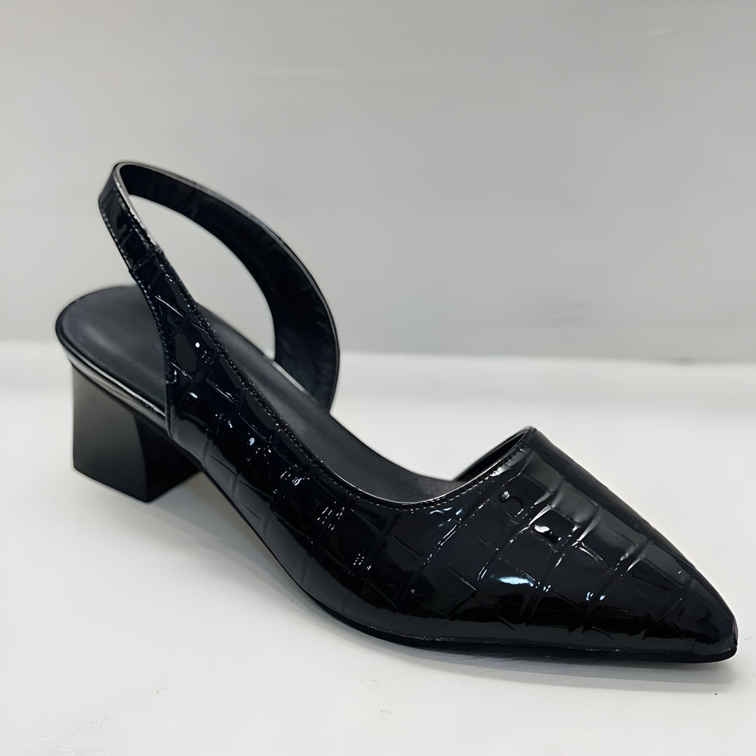 Fashionable women's supportive heels (loafers), designed for comfort and professional everyday wear.