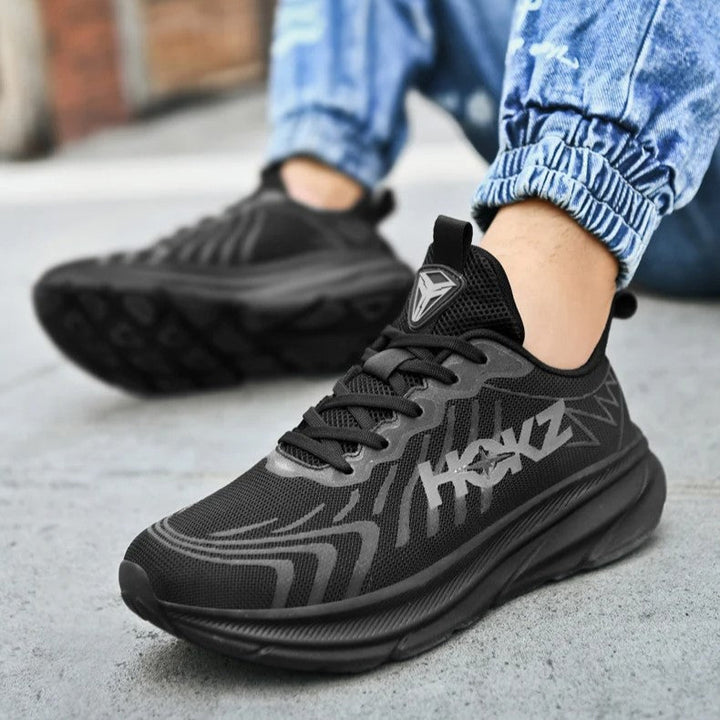 Modern women's chunky sole sneakers, combining style with athletic performance & breathability.