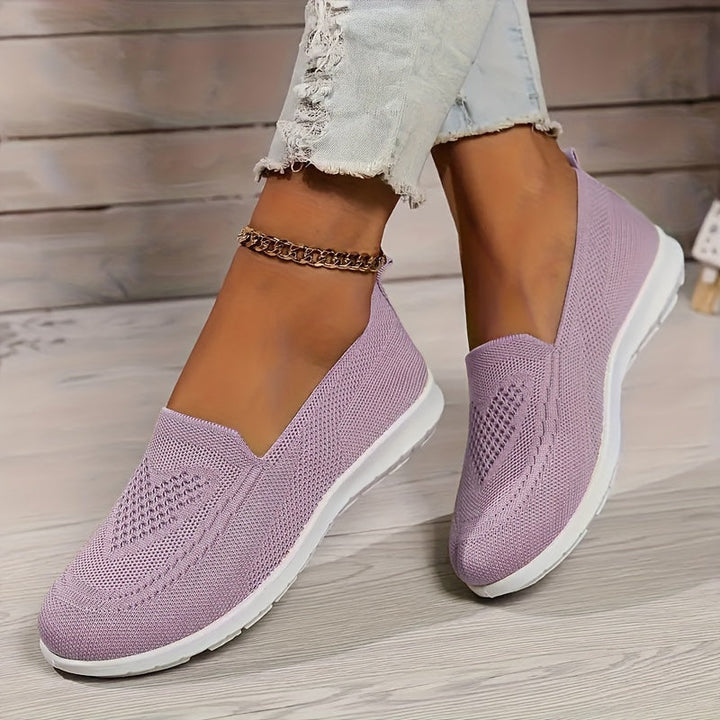 Women's breathable slip-on flatform loafers, perfect for everyday comfort and casual style.