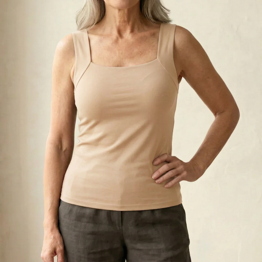 Women's built-in bra tank, a perfect blend of style, support, and everyday comfort.