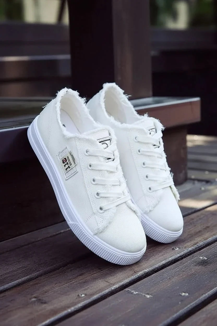 Comfortable women's high-top lace-up sneakers for daily wear. Perfect casual footwear for spring & summer.