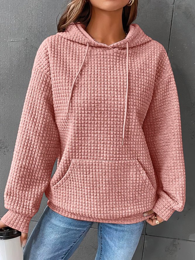 Spring-ready women's hooded pullover in a relaxed fit for casual comfort