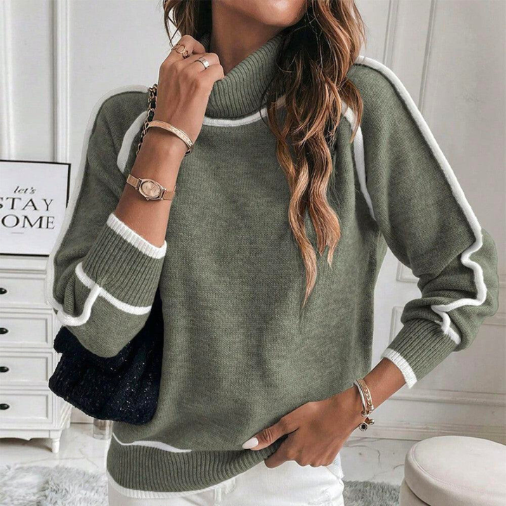Women's casual knit spring sweater in a light color, perfect for everyday wear and comfort