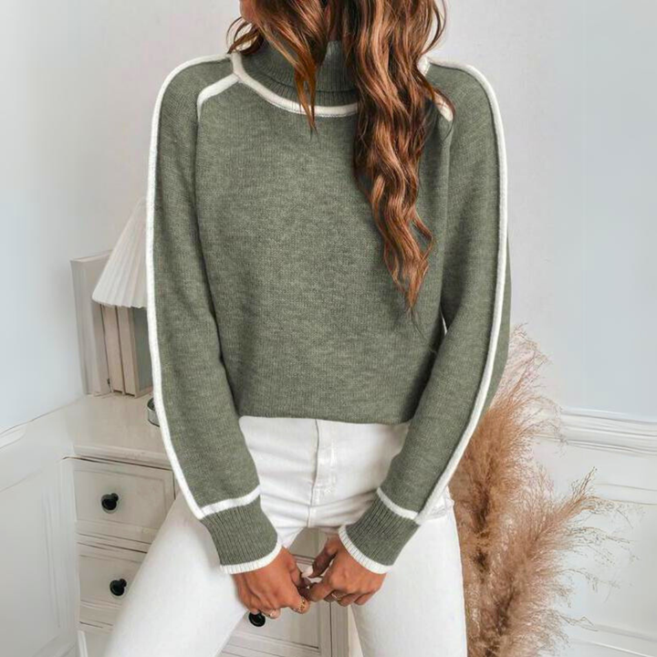 Everyday women's long sleeve knit sweater, a versatile piece for casual spring apparel