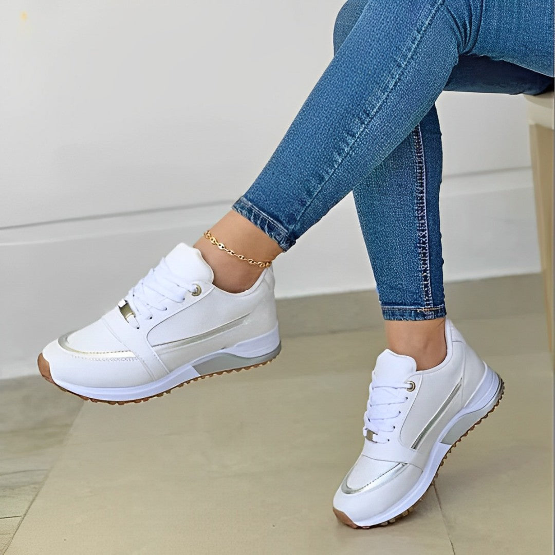 Lightweight athletic sneakers for women, featuring non-slip soles for comfortable walking & daily activities.