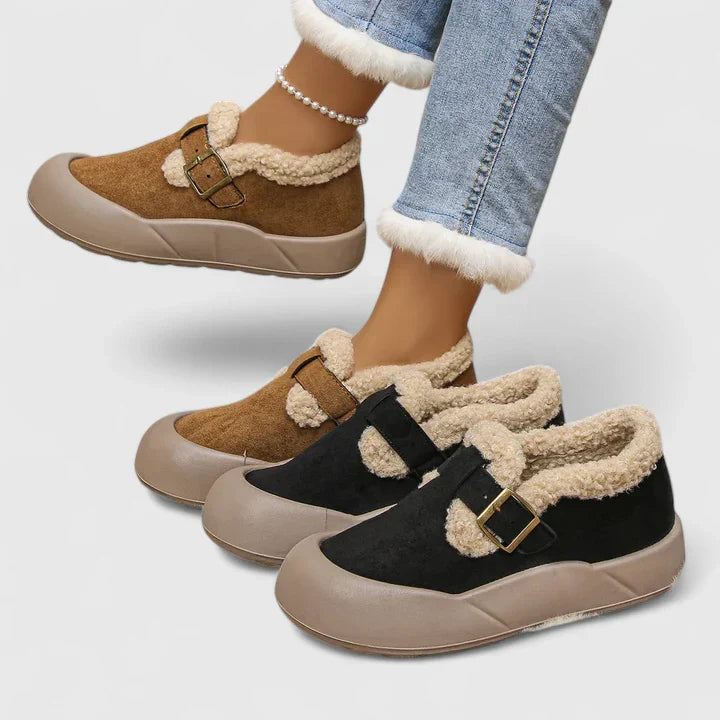 Fashionable women's casual shoes with a chic buckle accent, great for everyday outfits