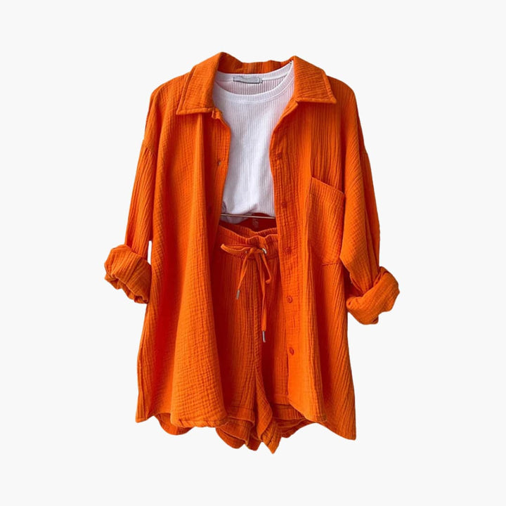 Women's versatile two-piece casual set, perfect for summer lounging.