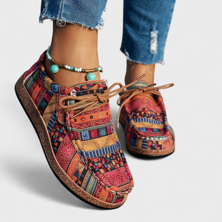 Women's casual walking sneakers with wide heel support, comfortable for daily wear & everyday activities.