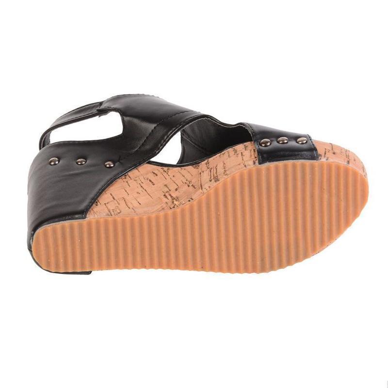 Women's PU leather wedge sandals, a versatile and comfortable casual footwear choice
