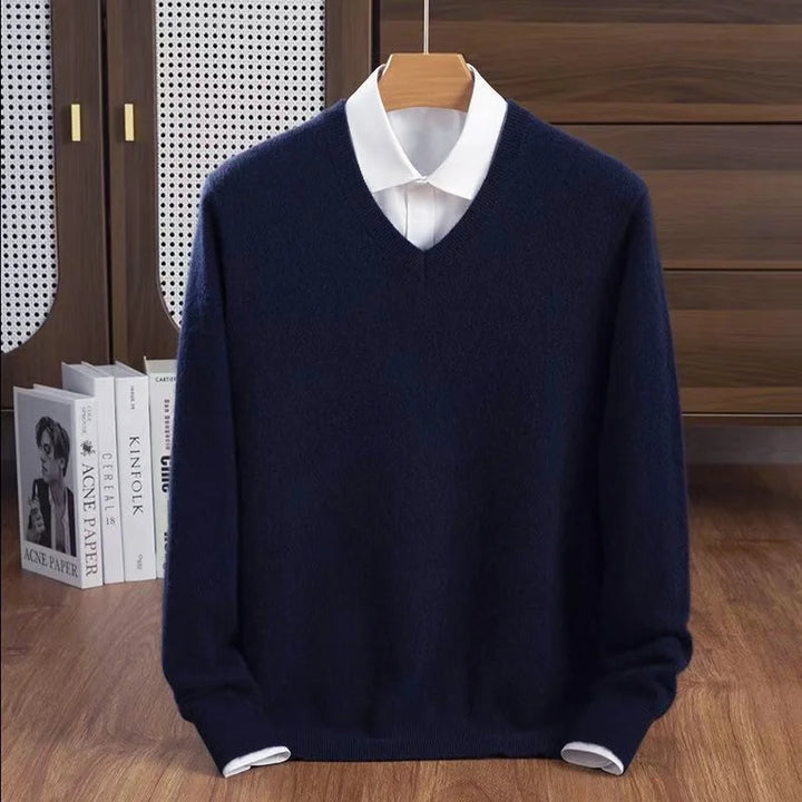 Stylish women's V-neck pullover. Super soft & comfortable, a chic long sleeve sweater for effortless casual wear.