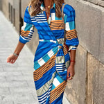 Blue and Brown Stripes