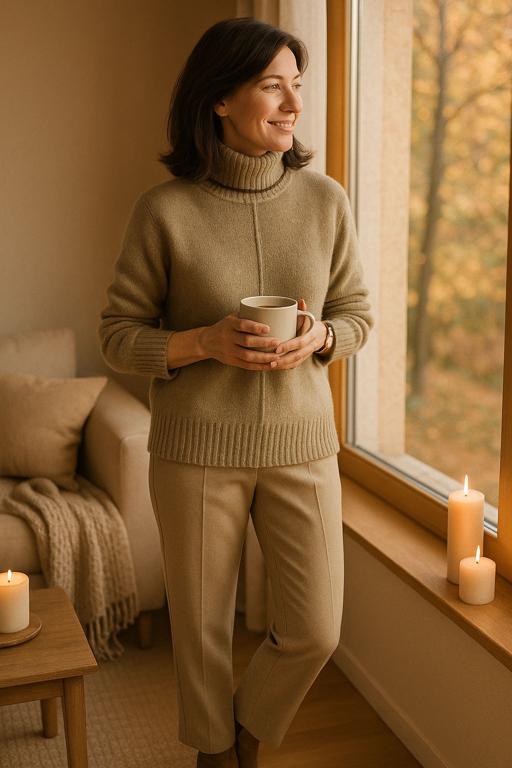 Cozy cashmere blend women's collared pullover. Perfect long sleeve knit for fall fashion & winter warmth.