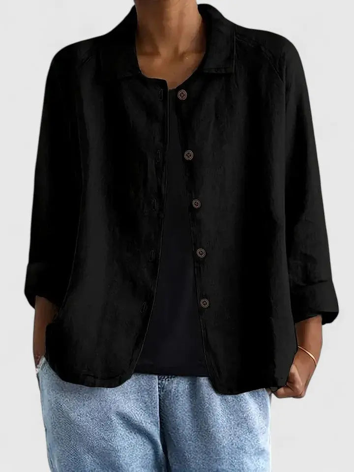 Classic light top for women, a comfortable and versatile layering piece for transitional weather.