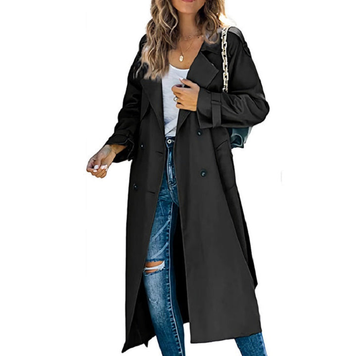 Classic long trench coat for women. Essential spring & fall outerwear, versatile and stylish.