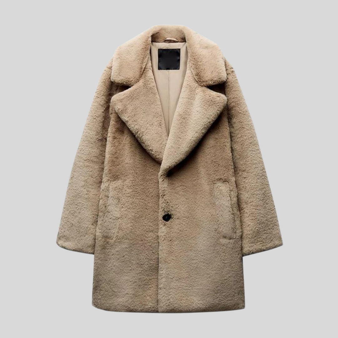 Women's classic Maribelle teddy coat for cozy warmth in autumn & winter. Elegant ladies' outerwear, timeless fashion.