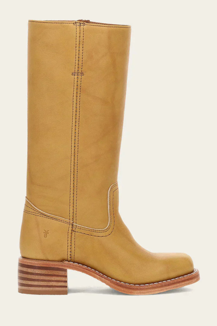 Front view of classic women's mid-calf cowboy boots, suitable for everyday wear.